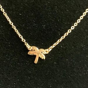 Palm Tree Charm Adjustable Necklace